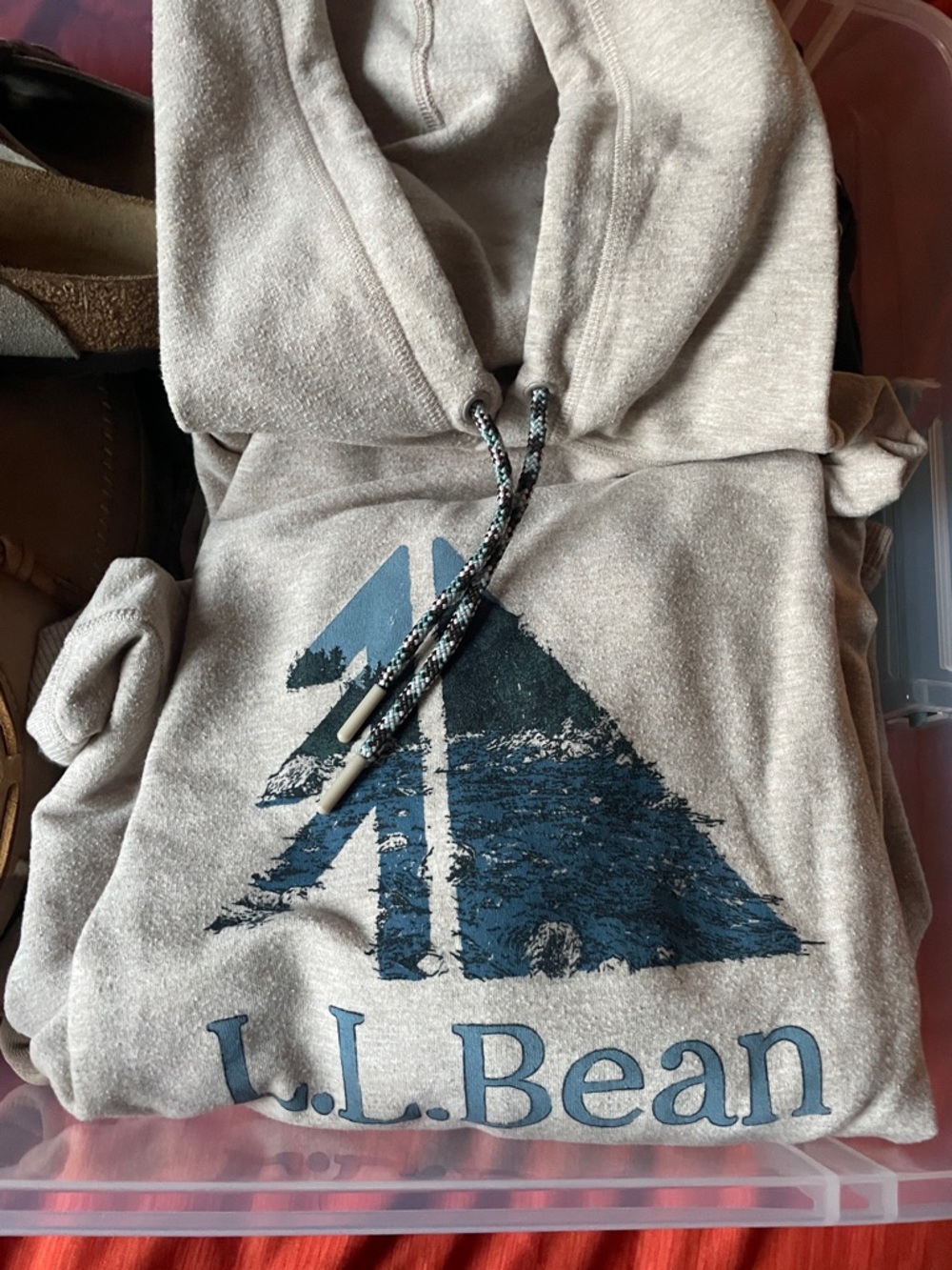 LLBean comfort camp hoodie - summer 2025 - heather oatmeal